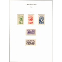 Grønland samling på løse Leuchtturm sider. Postfrisk.